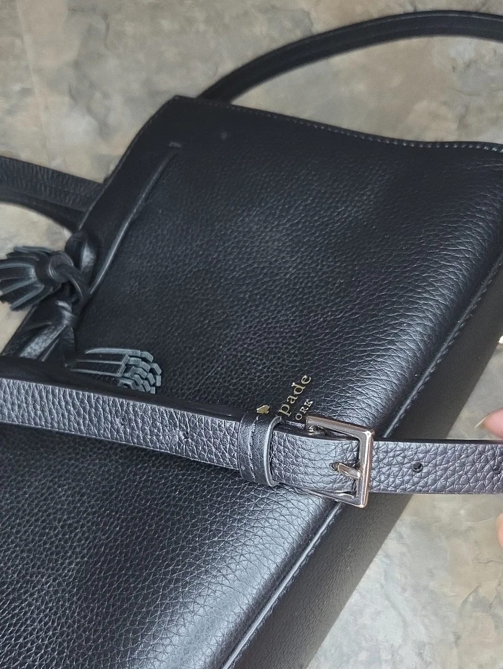 Kate Spade Hayes Street Isobel Small Leather Satchel In Black